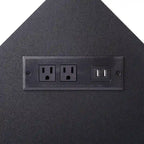 Scrivania ad angolo Scrivania piccola con prese Tavolo ad angolo per piccoli spazi, Scrivania per computer con porte USB Scrivania triangolare con contenitore