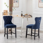 Sgabello da bancone Carter 24 Wingback Tufted Nailhead (set da 2)