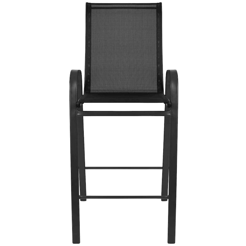 Set di 4 Sgabelli da Bar da Esterno in Materiale Flex Comfort - Sgabello da Giardino