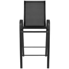 Set di 4 Sgabelli da Bar da Esterno in Materiale Flex Comfort - Sgabello da Giardino
