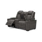 Divanetto reclinabile elettrico Signature Design by Ashley HyllMont grigio con consolle - 71.75 L x 39 P x 44 A