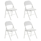 Elegant Foldable Iron & PVC Chairs for Convention & Exhibition White