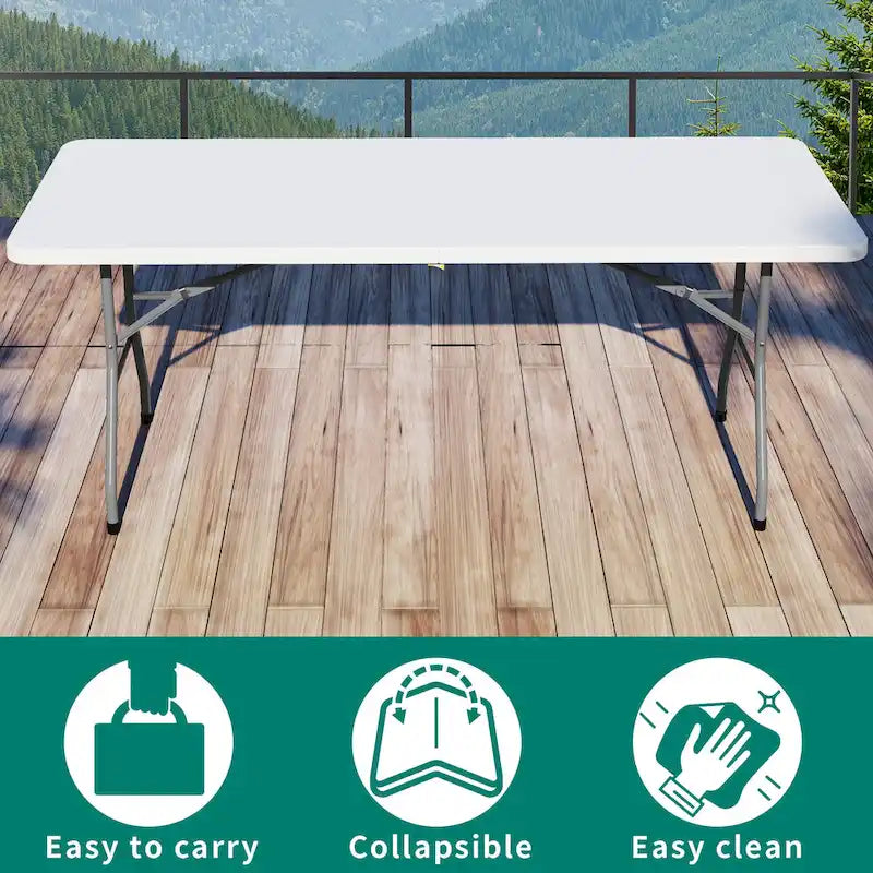 4 - Tavolo da picnic pieghevole lungo 72 per 72