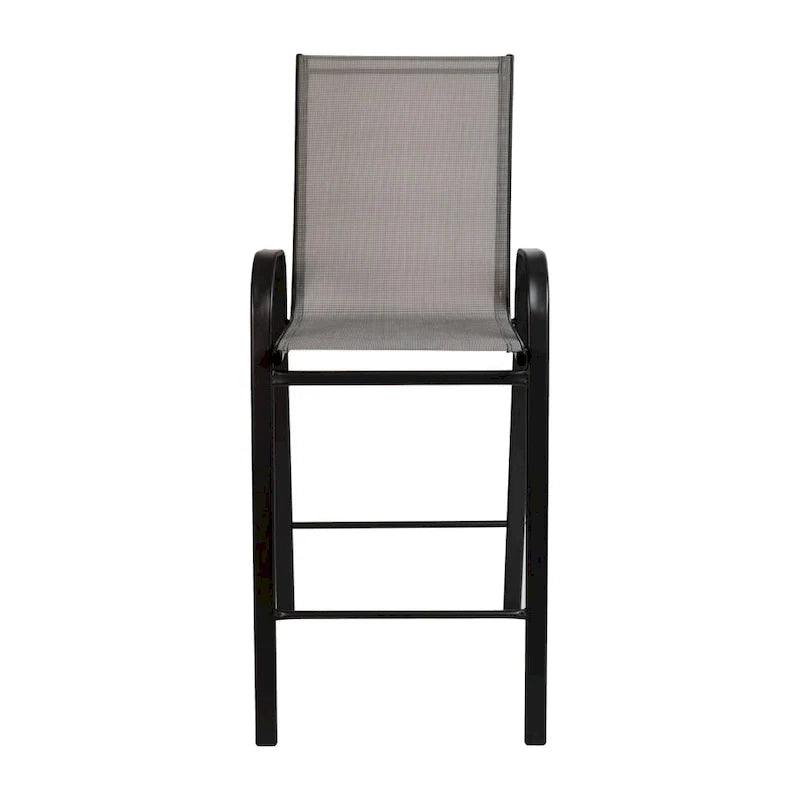Set di 4 Sgabelli da Bar da Esterno in Materiale Flex Comfort - Sgabello da Giardino