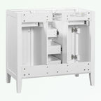Mobile bagno con lavabo in ceramica, due ante e cinque cassetti