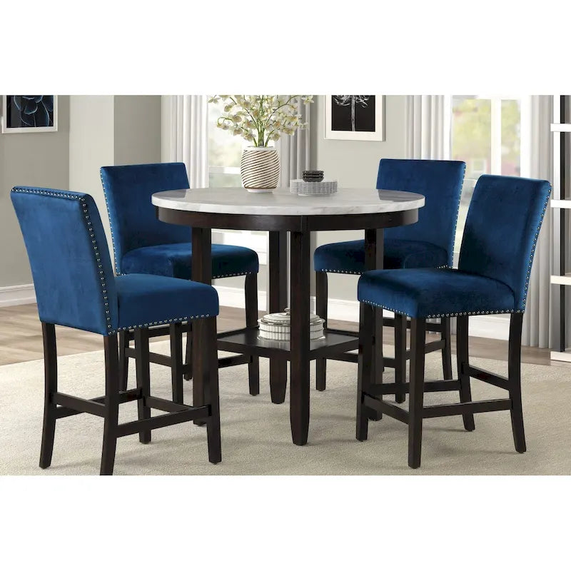 Set da 5 pezzi rotondo da bancone Reginald New Classic Furniture