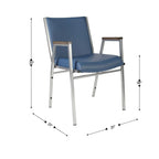 Sedia impilabile per carichi pesanti con braccioli - 21P x 21L x 31A
