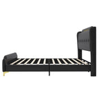 Letto moderno imbottito in pelle PU Uphou di Christopher Knight Home