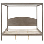 Letto a piattaforma a baldacchino King Size con testiera e gambe di supporto