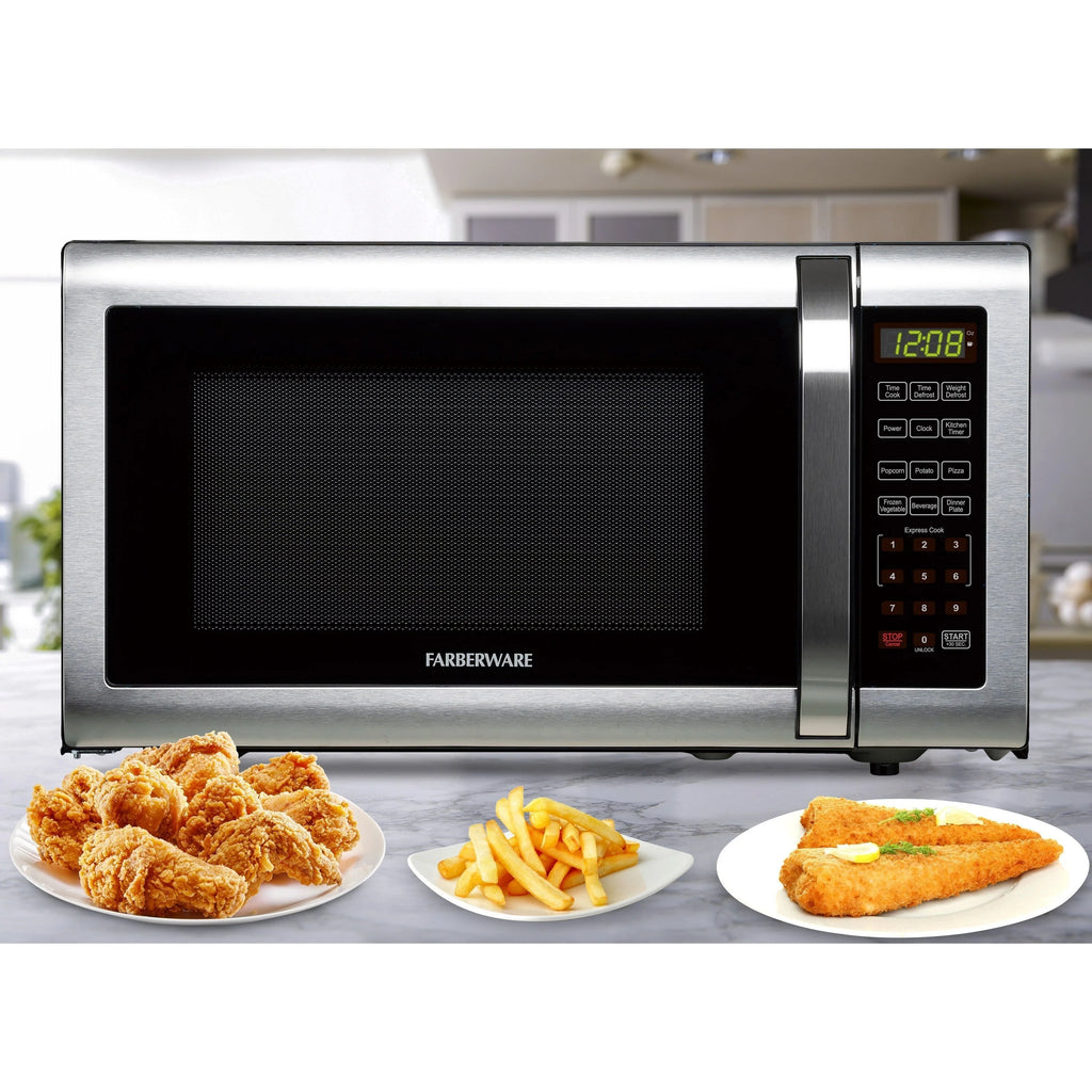 Forno a microonde Farberware da 1.6 Cu. Ft., acciaio inossidabile spazzolato