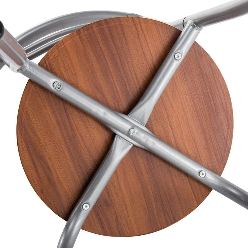 Silver/ Light Brown 3-piece Breakfast Bar Table Set
