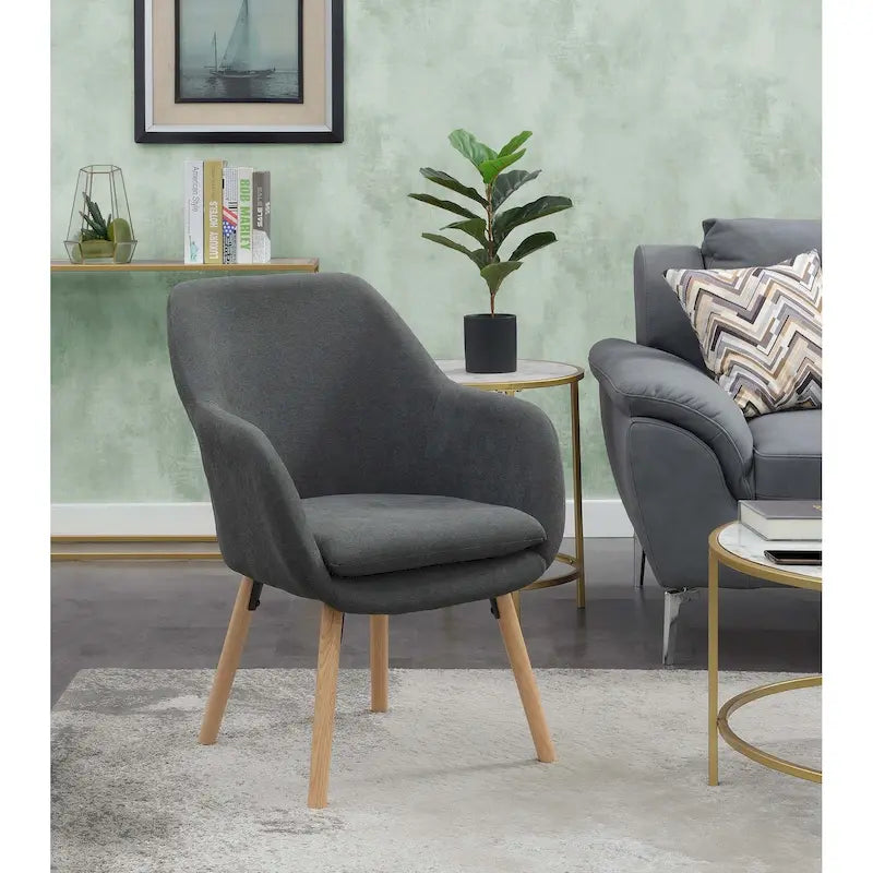 Convenience Concepts Take a Seat Charlotte Wingback Upholstered Accent Armchair