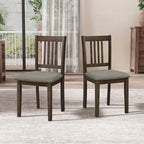 Set Tavolo e Sedie per Colazione in Cucina, Tavolo da Pranzo Quadrato in Legno, Tavolo da Pranzo Casuale con 4 Sedie Imbottite