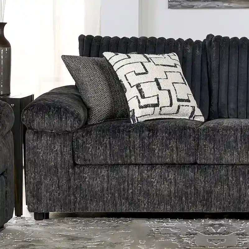 Roundhill Furniture Nason Wide Wale Corduroy Sofa, Loveseat, and Cuddle Chair Set