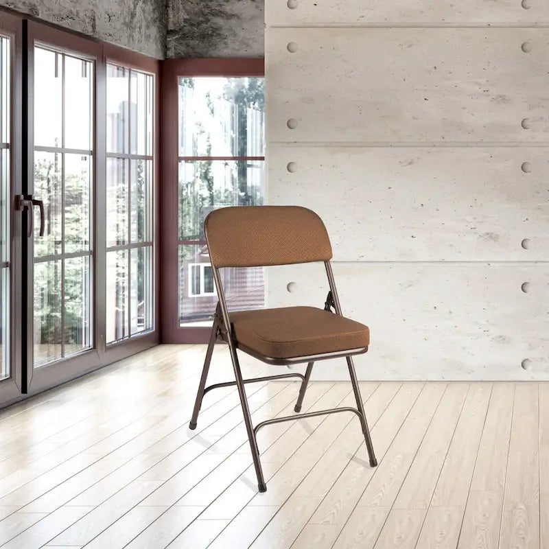 Sedia Pieghevole Imbottita in Tessuto Deluxe Bernadine Collection di Hampden Furnishings, Confezione da 2