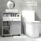 Small Bathroom Storage Cabinet with Paper Holes