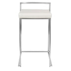 Silver Orchid Forrest Stainless Steel Stackable Fully Welded Counter Stool (Set of 2)