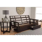Full Chicago Frame and Coil Mattress with Storage Drawers - Dual Comfort