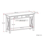 47 Waterloo Contemporary Console Sofa Table - Wyndenhall