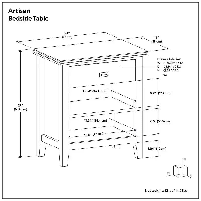 24 Stratford Nightstand - WyndenHall