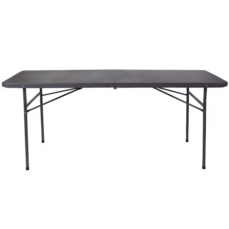 Flash Furniture 6-Foot Bi-Fold Plastic Banquet and Event Folding Table with Carrying Handle