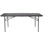 Flash Furniture 6-Foot Bi-Fold Plastic Banquet and Event Folding Table with Carrying Handle