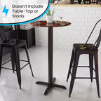 Flash Furniture Base a X per Tavolo da Ristorante 22'' x 22'' con Colonna Diam. 3'' Altezza Bancone