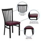 Flash Furniture Black School House Back Metal Restaurant Chair