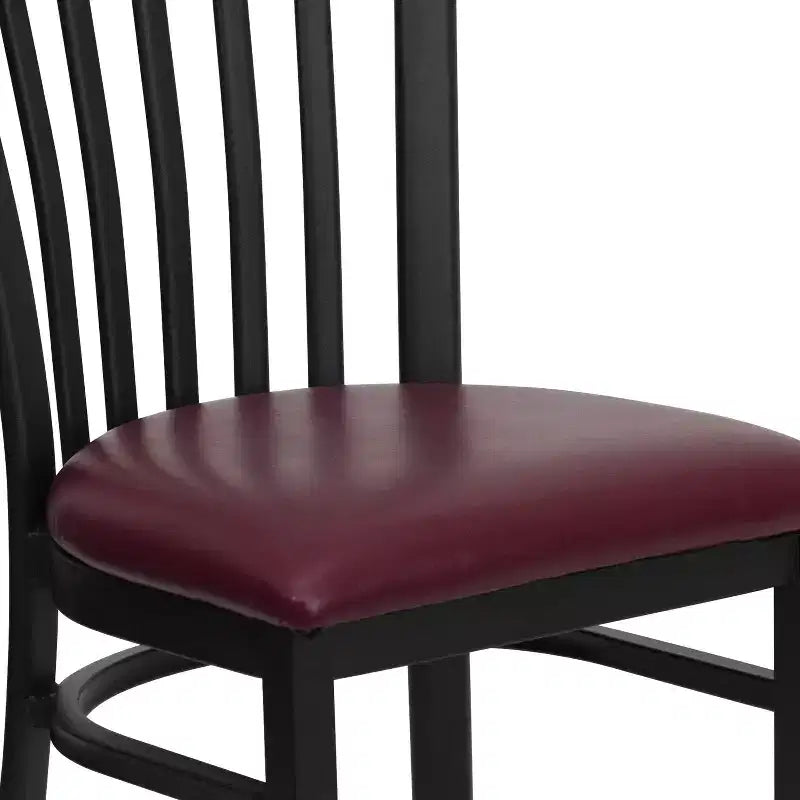 Flash Furniture Black School House Back Metal Restaurant Chair
