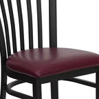 Flash Furniture Black School House Back Metal Restaurant Chair