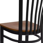 Flash Furniture Black School House Back Metal Restaurant Chair