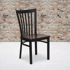 Flash Furniture Black School House Back Metal Restaurant Chair