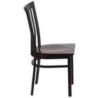 Flash Furniture Black School House Back Metal Restaurant Chair