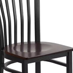 Flash Furniture Black School House Back Metal Restaurant Chair