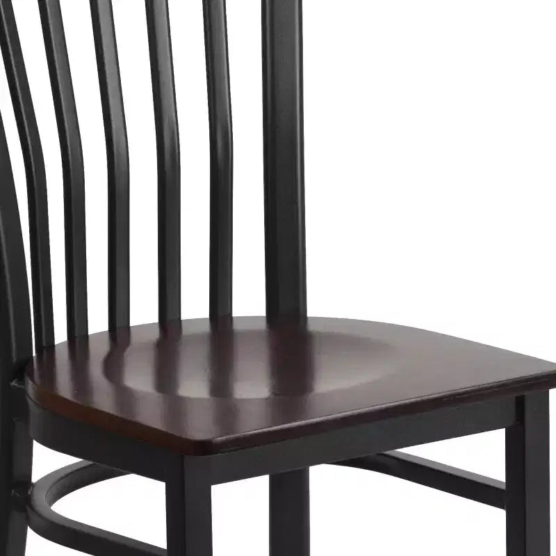 Flash Furniture Black School House Back Metal Restaurant Chair
