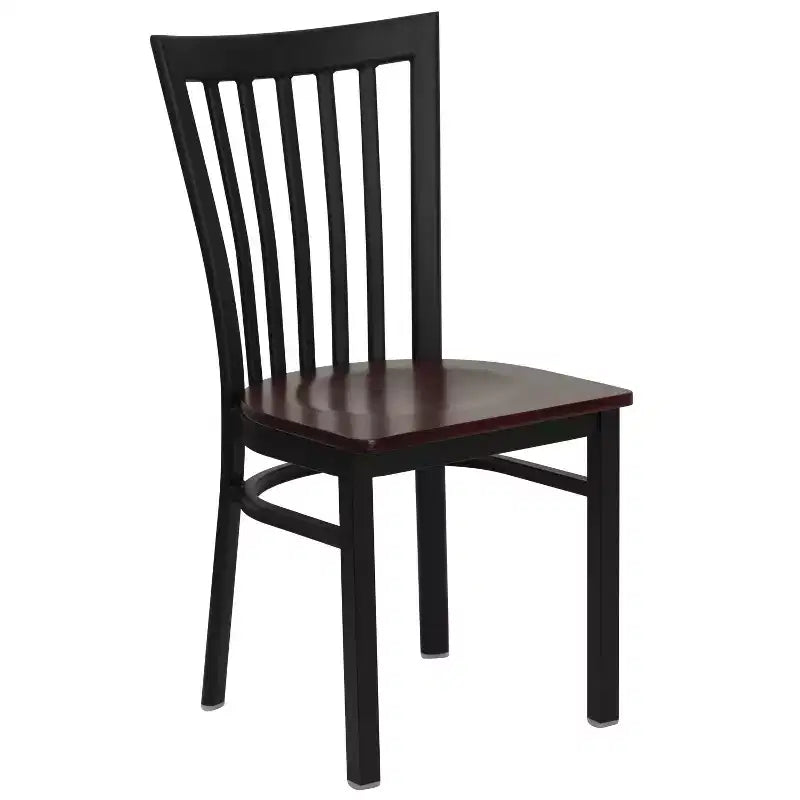 Flash Furniture Black School House Back Metal Restaurant Chair