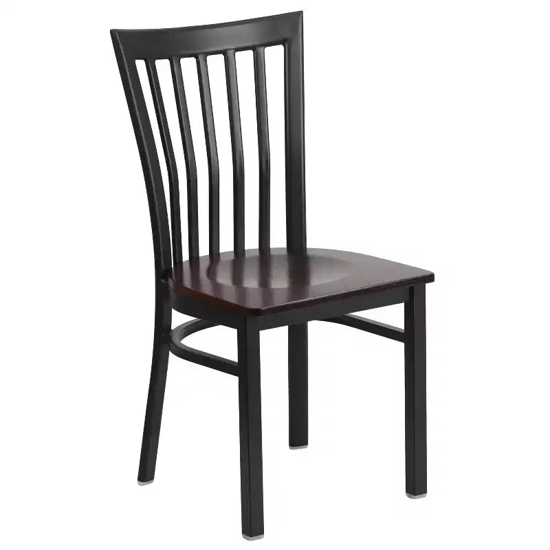 Flash Furniture Black School House Back Metal Restaurant Chair