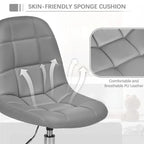 Javlergo Armless Home Office Chair, Height Adjustable Computer Desk Chair with Wheels