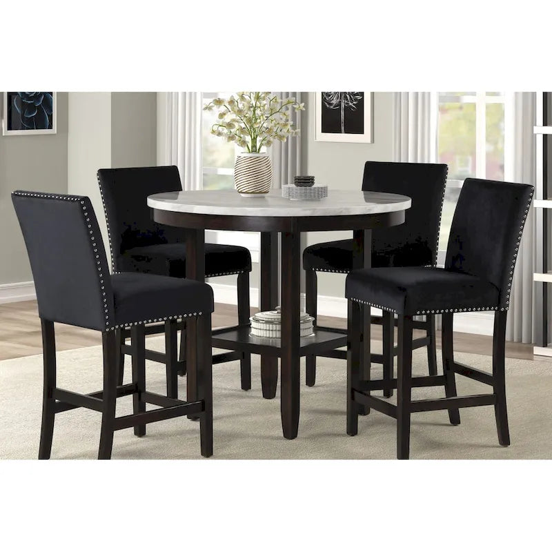 Set da 5 pezzi rotondo da bancone Reginald New Classic Furniture