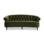 Divano Chesterfield trapuntato in velluto La Rosa 84 Mid-Century Modern