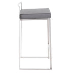Silver Orchid Forrest Stainless Steel Stackable Fully Welded Counter Stool (Set of 2)
