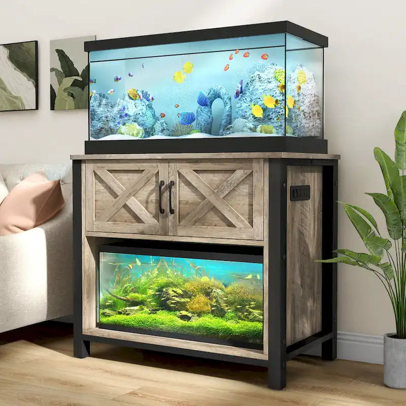 Moasis Mobile per Acquario da 150-190 Litri, Supporto per Acquario con Prese di Corrente