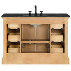 Mobile bagno Hervas con top in marmo naturale senza specchio