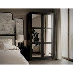 Palace Imports 100% Solid Wood 2-Door Urban Wardrobe Armoire with Solid and Mirrored Doors