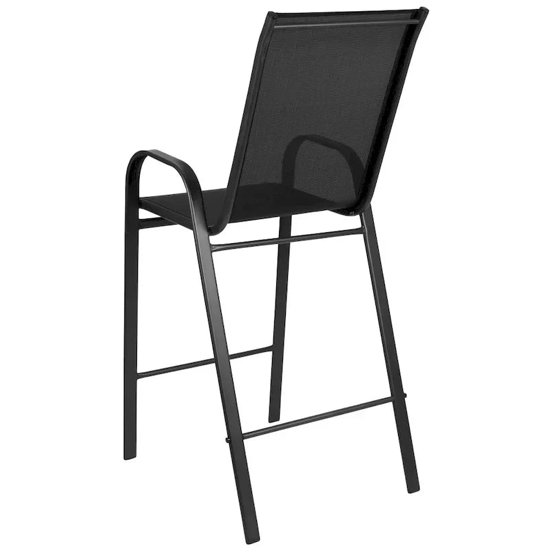 Set di 4 Sgabelli da Bar da Esterno in Materiale Flex Comfort - Sgabello da Giardino
