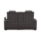 Divanetto reclinabile elettrico Signature Design by Ashley HyllMont grigio con consolle - 71.75 L x 39 P x 44 A