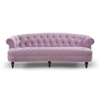 Divano Chesterfield trapuntato in velluto La Rosa 84 Mid-Century Modern