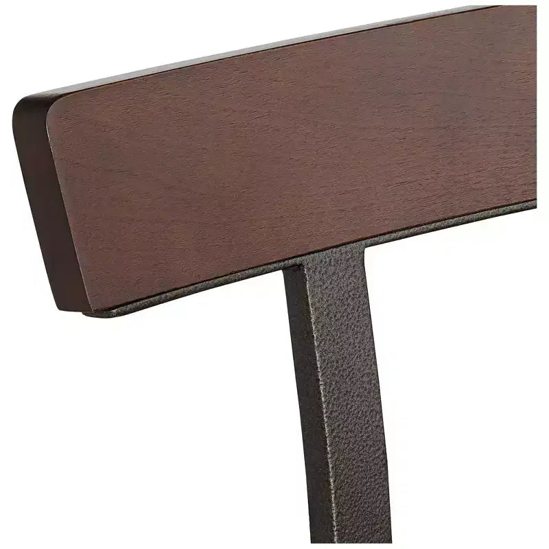 Elm Lane Roark Bronze Swivel Bar Stool Brown 29 1/2 High Industrial Adjustable Wood Seat with Low Backrest Footrest for Kitchen Counter Height Island