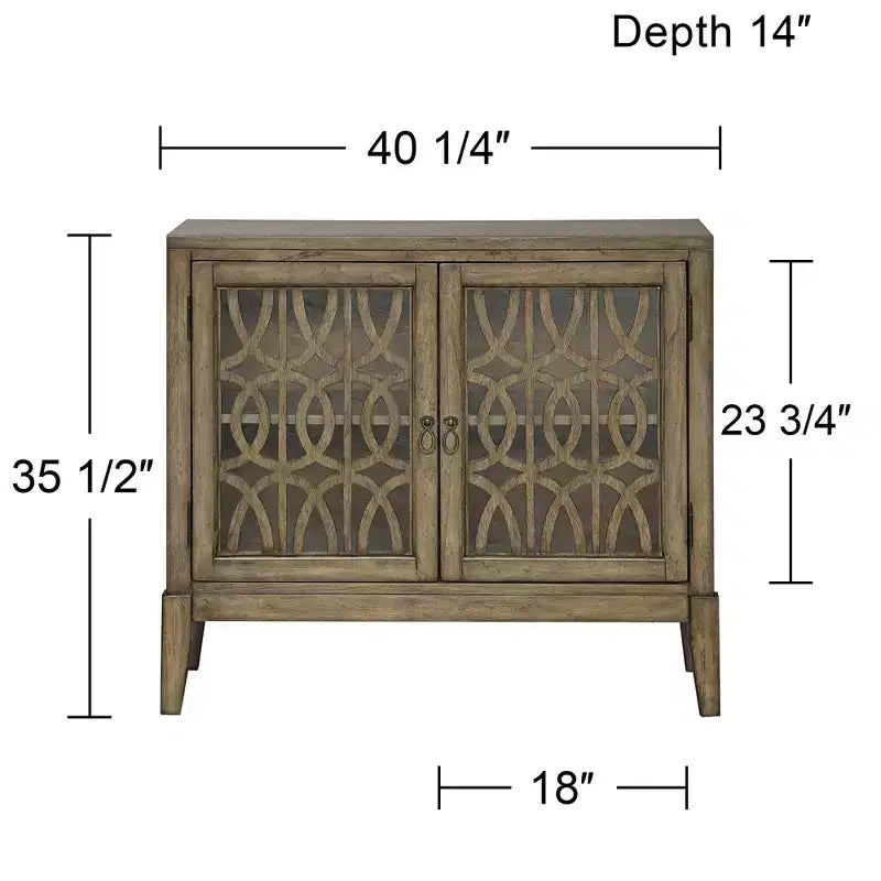 Elm Lane Pendleton Kire 40 1/2 Wide Glass Door Accent Cabinet