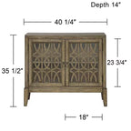 Elm Lane Pendleton Kire 40 1/2 Wide Glass Door Accent Cabinet